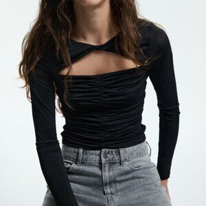 NWT H&M Jersey Top with Cutout